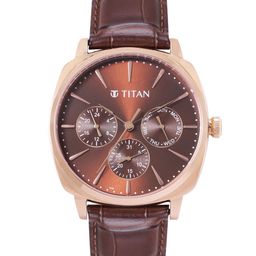 Titan Men Classique Leather Analogue Watch 90189WL01-Blue-picture-30