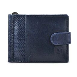 Woodland Blue Textured Leather Small Wallet-19