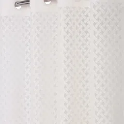 Hosta Homes Polyester Net Criss Cross Design 5 ft. Window Curtains - Pack of 2 image 2