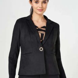 Annabelle by Pantaloons Black Plain Blazer-picture-28