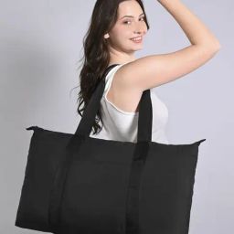 Accessorize London Black Fabric Solid Tote Handbag-image-84