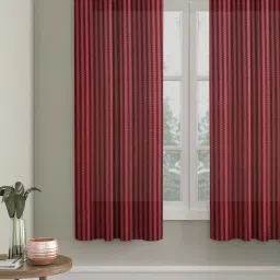 Hosta Homes Polyester Net Zig Zag Design 5 ft. Window Curtain 1 pc. image 1