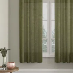 Hosta Homes Polyester Net Zig Zag Design 5 ft. Window Curtain 1 pc. image 1