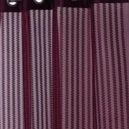Hosta Homes Polyester Net Leaf Design 7 ft. Door Curtains - Pack of 4 image 2