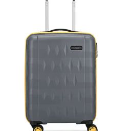 Aristocrat Ceptor Grey Comet Textured Small Hard Cabin Trolley-5