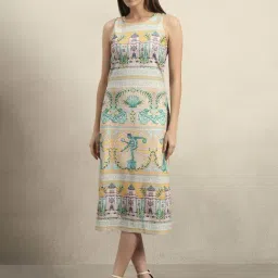 Vero Moda Powder Blue Regular Fit Printed Dress-picture-14