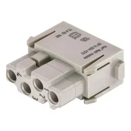 Harting Heavy Duty Connector Inserts / Modules HEAVY DUTY MODULE, RCPT, 4POS, 09140044513-30
