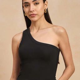 Color Capital Black Cotton Skinny Top-picture-24