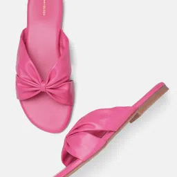 Van Heusen Women Bow Detailed Open-Toe Flats-49