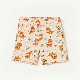 Juniors by Lifestyle Oatmeal Printed Regular Fit Shorts-picture-26