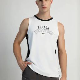 Reebok White Regular Fit Printed Tank Tee-image-32