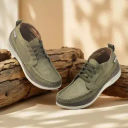 Woodland Men's Olive Green Casual Derby Shoes-picture-27