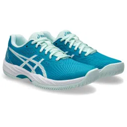 ASICS Women Gel-Game 9 Teal Blue White Tennis Shoes-picture-23