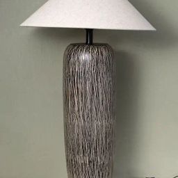Whispering Homes Black Solara Long Ceramic Table Lamp with Ivory Shade-17
