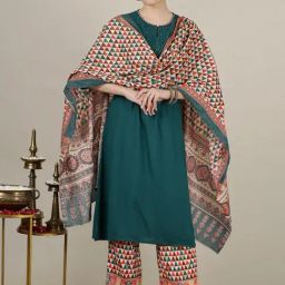 Aurelia Green Embroidered Straight Kurta-image-99
