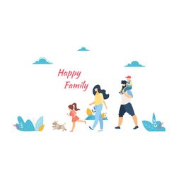rawpockets Multicoloured Happy Family Wall Stickers-picture-51
