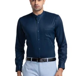 Raymond Blue Contemporary Fit Shirt-image-50