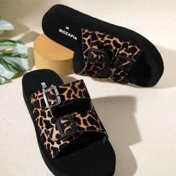 Mozafia Women's Brown Casual Sandals-image-12