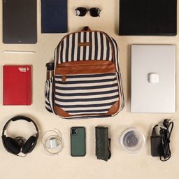 URBAN SPACE Striped Structured Shoulder Bag image 5