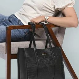 Lavie Black Animal Effect Large Tote Handbag-image-60