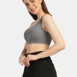 Da Intimo Grey Full Coverage Bralette image 3