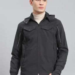 Monte Carlo Cool Black Regular Fit Hooded Jacket-45