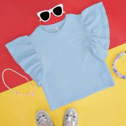Pantaloons Junior Blue Regular Fit Top-image-32