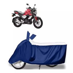 Auto Pearl Two Wheeler Cover for Yamaha FZ S V3 - White, Blue-image-80