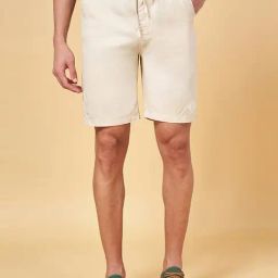Urban Ranger by Pantaloons Light Beige Cotton Slim Fit Shorts-picture-31