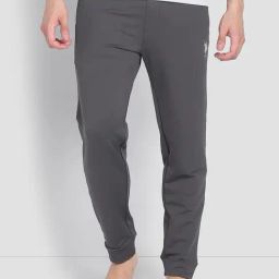 U.S. Polo Assn. Grey Cotton Regular Fit Lounge Pants-image-77