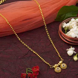 Ramdev Art Fashion Jwellery Brass Gold Plated Mangalsutra-24