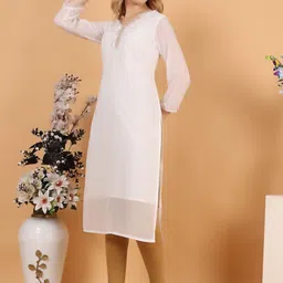 Tulip Eden Thread Work Georgette Straight Kurta-picture-51