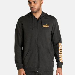 Puma Dark Grey Slim Fit Hooded Jacket-picture-38