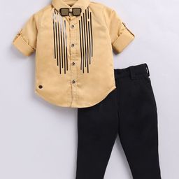 LITTLE COLLARS Boys Embellished Shirt with Trousers-image-78