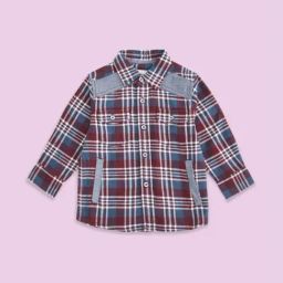 Pantaloons Baby Rust & Blue Cotton Chequered Full Sleeves Shirt-picture-10