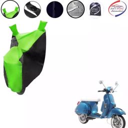 Auto Pearl Waterproof Two Wheeler Cover For LML Star Euro (Green & Black)-image-33