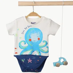 BONTOTS Infant Boys Printed Organic Cotton Soft & Rash-Free Bodysuit-image-52