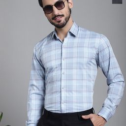 Indian Needle Pack Of 2 Classic Checked Formal Shirts-image-47