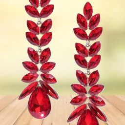 YouBella Valentine Collection Earings Crystal Dangler Earrings-image-6
