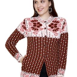 Chatanya Women Ethnic Motifs Self Design Cardigan Sweaters-image-45
