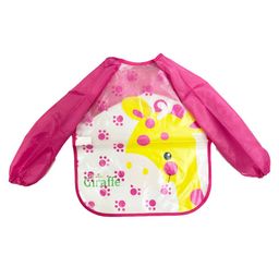 POLKA TOTS Waterproof Full Sleeves Apron Feeding Bibs with Super Absorbent Soft Comfortable & Lightweight - Giraffe-picture-11