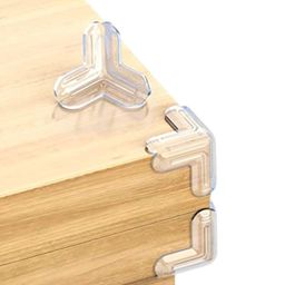 SYGA  Transparent Children's Baby Strip Safety Table Bed Corner Gaurd Baby Proofing Corner Protector Pack of 4 - Transparent-17