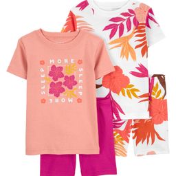 Carter's  Half Sleeves Night Suit With Floral Print Pack Of 2 - Pink & White-image-47