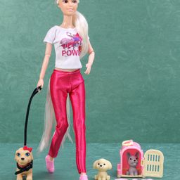 KV Impex Doll with Happy Pet - Height 29 cm (Colour And Accessories May Vary)-13