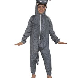 Kaku Fancy Dresses Hippo Animal Theme Costume Set - Grey-image-100