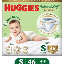 Huggies Natural Soft Premium Baby Diaper Pants Small - 46 Pieces-23