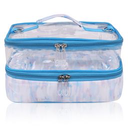 Echo Boomers Solid Large Double-Decker Insulated Lunch Bag with Multi-Compartment Zipper Pockets-picture-18