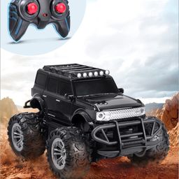 Babyhug Premium Off Roader Rechargeable Remote Control Truck With Normal & Turbo Speed & 4 Headlight Modes - Black-23