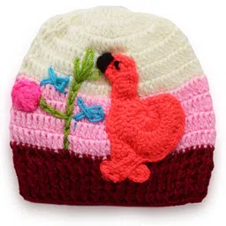MayRa Knits Self Design Crochet Flamingo Cap -Pink-picture-28