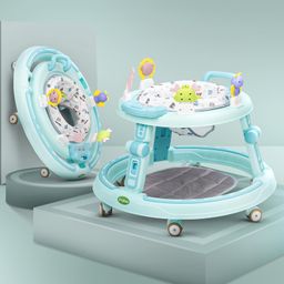 Baybee Whizz Baby Walker for Kids Portable Round Kids Walker with 3 Height Adjustable, 360 Rotation & Musical Toy Bar (Blue)-23